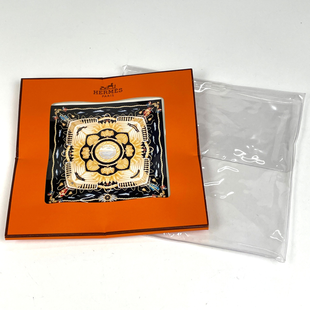 HERMES Black Silk Scarf - Picture 6 of 6
